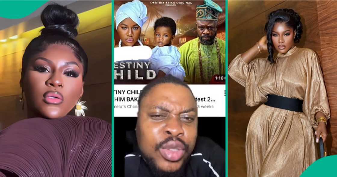 Man criticises Destiny Etiko's new movie Destiny Child. Man criticises Destiny Etiko's new movie Destiny Child.