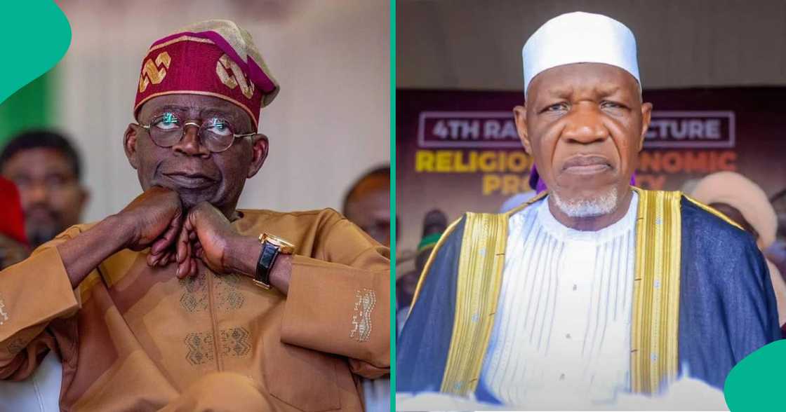 Bola Tinubu da Sheikh Muyideen Bello. Bola Tinubu da Sheikh Muyideen Bello.