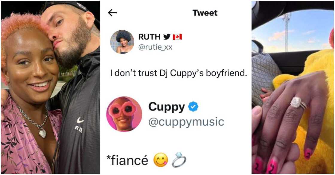 DJ Cuppy reacts as lady says she doesn't trust her boyfriend. DJ Cuppy reacts as lady says she doesn't trust her boyfriend.