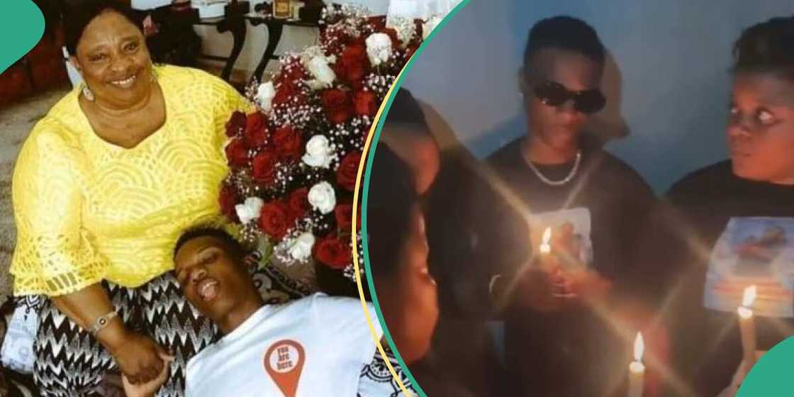 Nigerian singer Wizkid and late mum Nigerian singer Wizkid and late mum