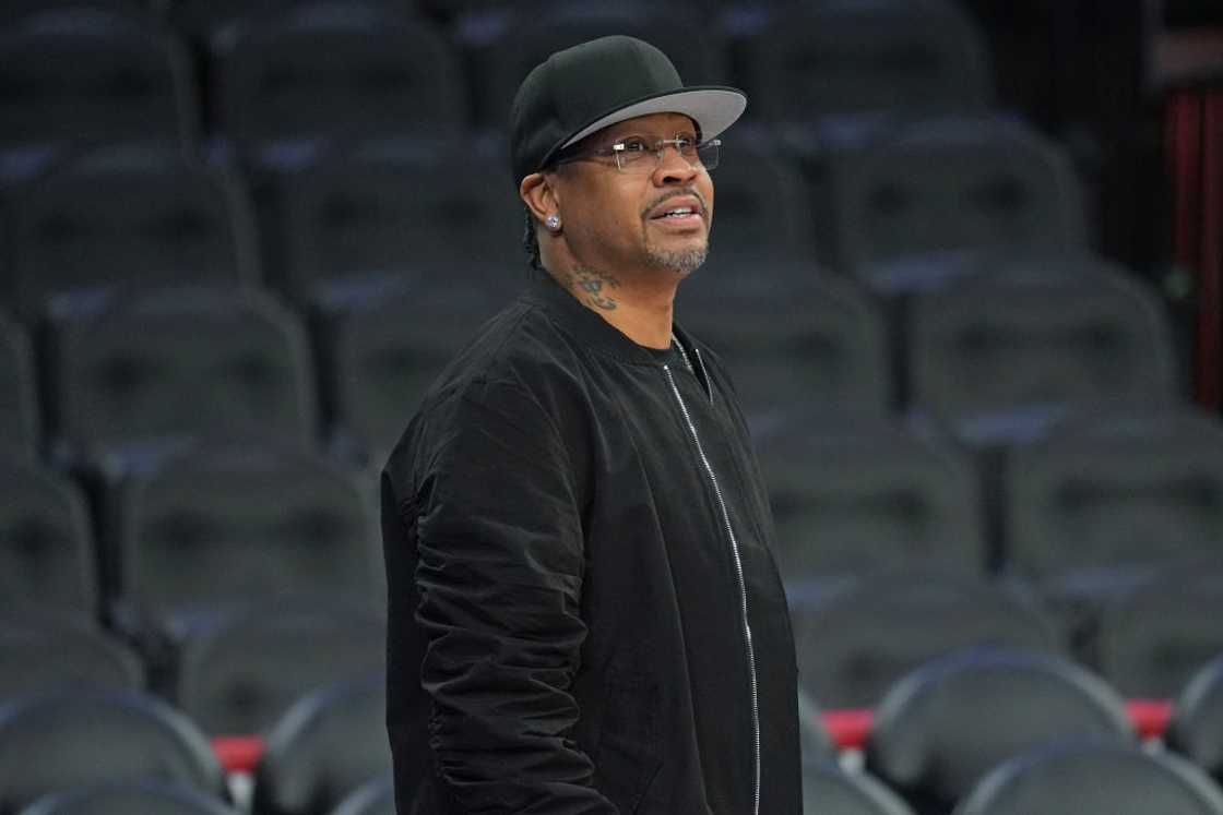 Allen Iverson at the Wells Fargo Center in Philadelphia, Pennsylvania. Allen Iverson at the Wells Fargo Center in Philadelphia, Pennsylvania.