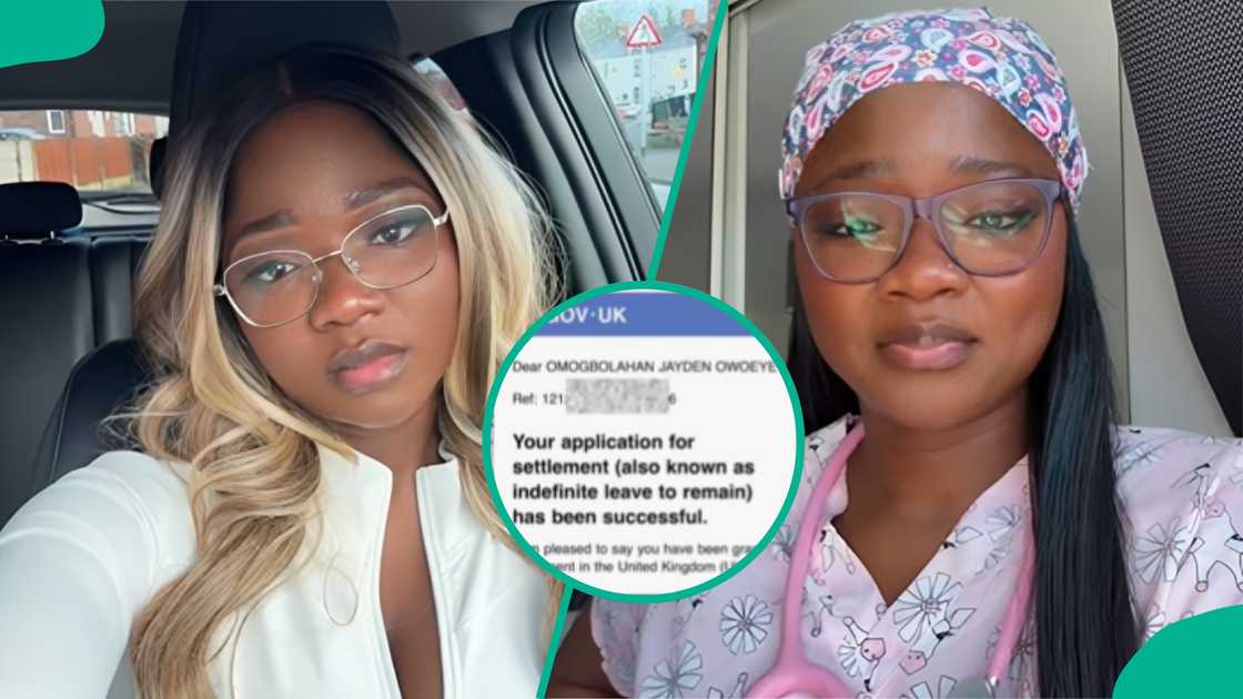 A Nigerian lady celebrates as her family's application for settlement in the United Kingdom was approved as successful. A Nigerian lady celebrates as her family's application for settlement in the United Kingdom was approved as successful.