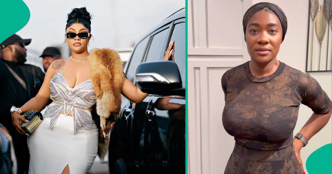 Nollywood actress Angela Okorie ends beef with Mercy Johnson. Nollywood actress Angela Okorie ends beef with Mercy Johnson.