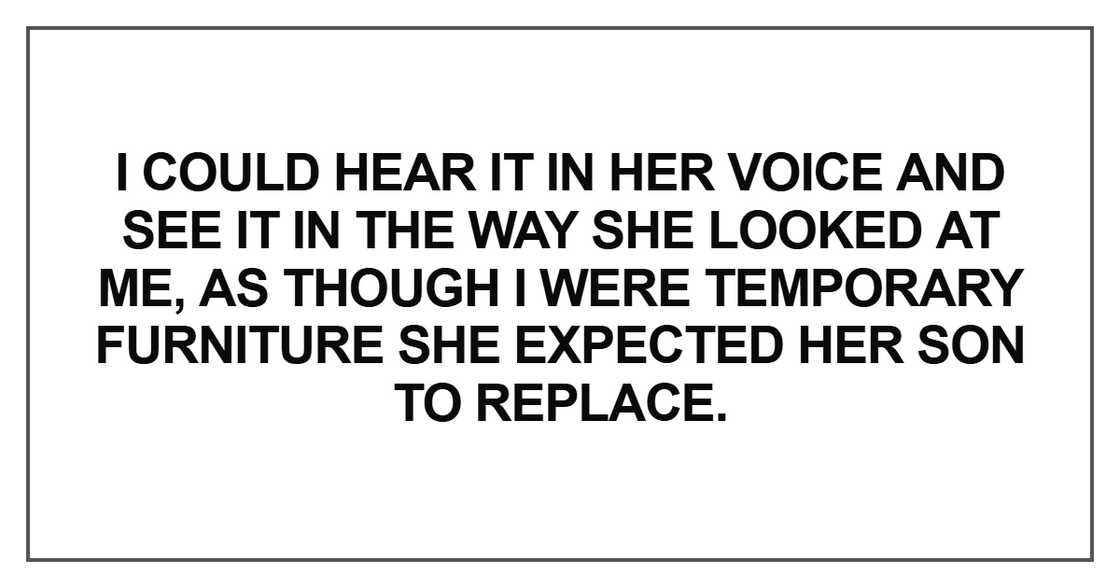 I could hear it in her voice and see it in the way