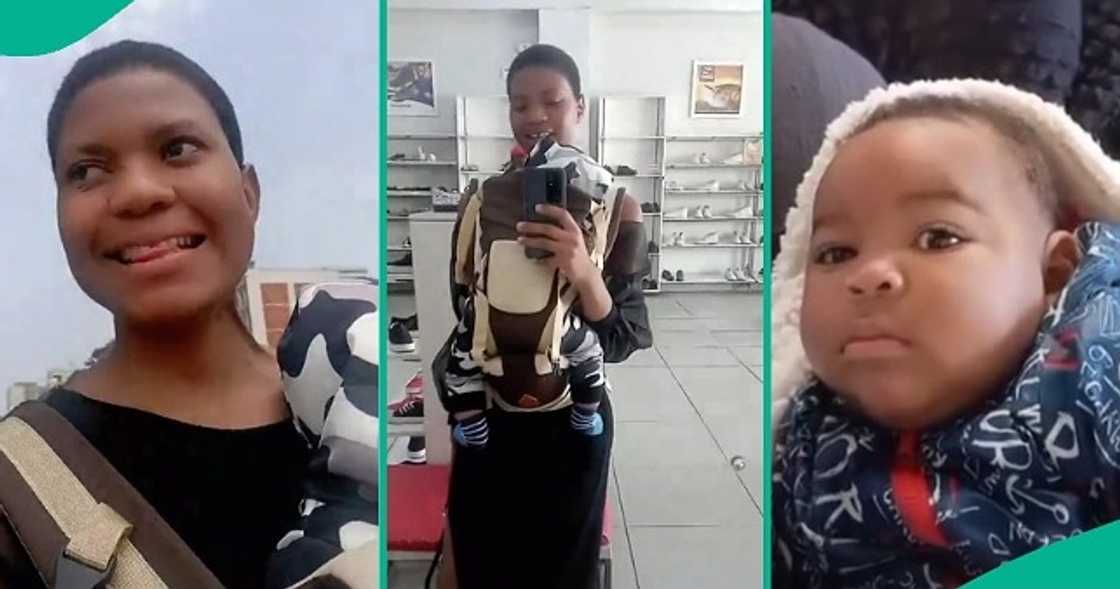 Lady who was abandoned by her White lover during pregnancy shows off her biracial baby. Lady who was abandoned by her White lover during pregnancy shows off her biracial baby.