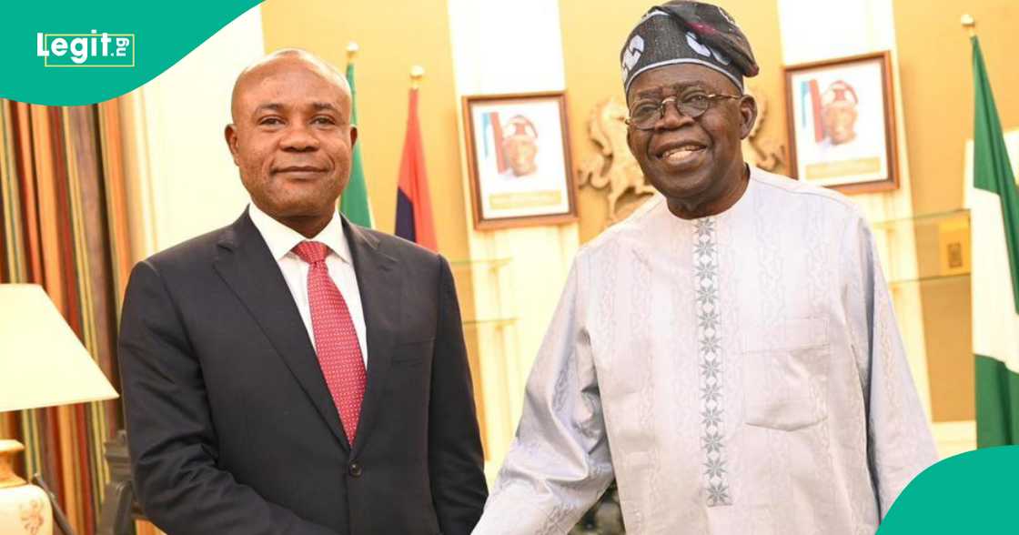 Gwamna Mbah da Tinubu. Gwamna Mbah da Tinubu.