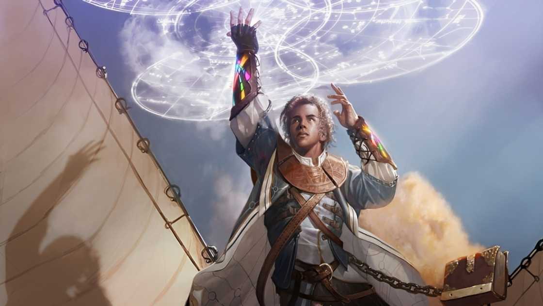 A DnD character casting a Schools of Abjuration spell. A DnD character casting a Schools of Abjuration spell.