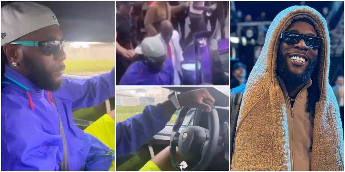 Burna Boy, driving on the streets of Lagos, Burna Boy causes traffic on Lagos street