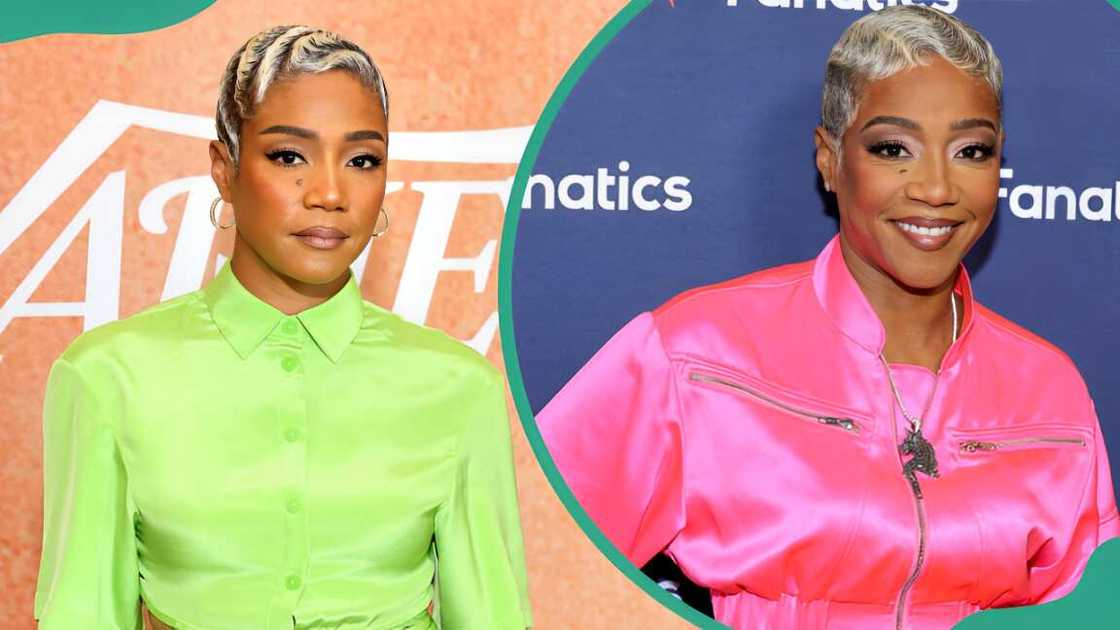 Tiffany Haddish in West Hollywood, California (L). Tiffany Haddish at The Cosmopolitan of Las Vegas (R). Tiffany Haddish in West Hollywood, California (L). Tiffany Haddish at The Cosmopolitan of Las Vegas (R).