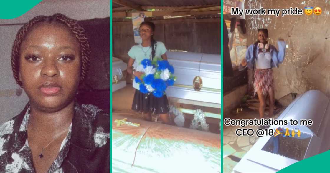 18-year-old casket seller flaunts her business on social media, begs for patronage