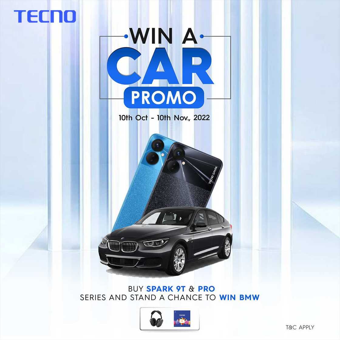 Be a Lucky Winner of a BMW Car in the TECNO Win-A-Car Promo Be a Lucky Winner of a BMW Car in the TECNO Win-A-Car Promo