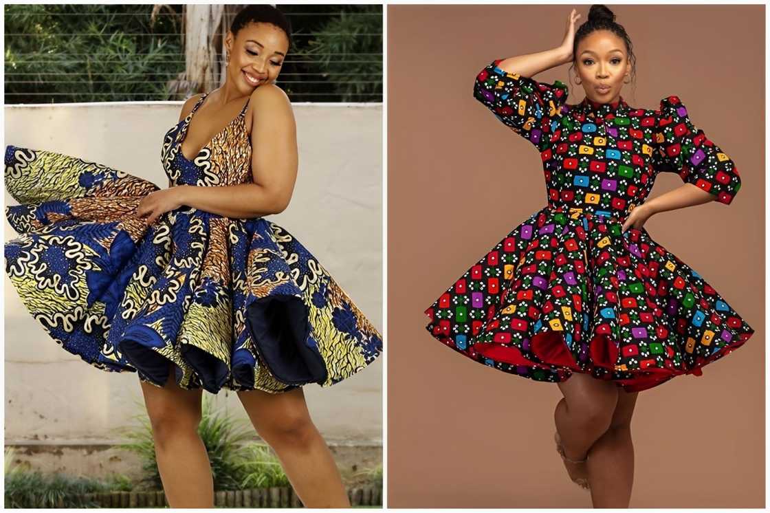 Ankara short full flare gowns styles Ankara short full flare gowns styles