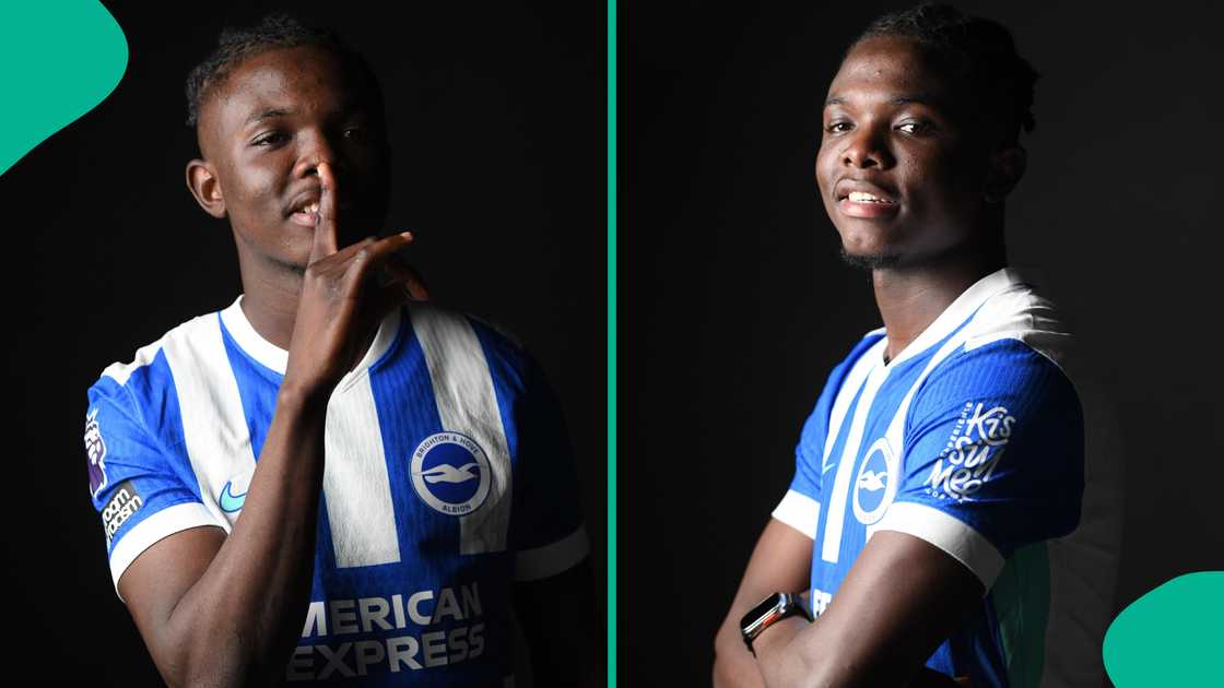 Zadok Yohanna after signing his Brighton & Hove Albion contract. Photo by Brighton & Hove Albion