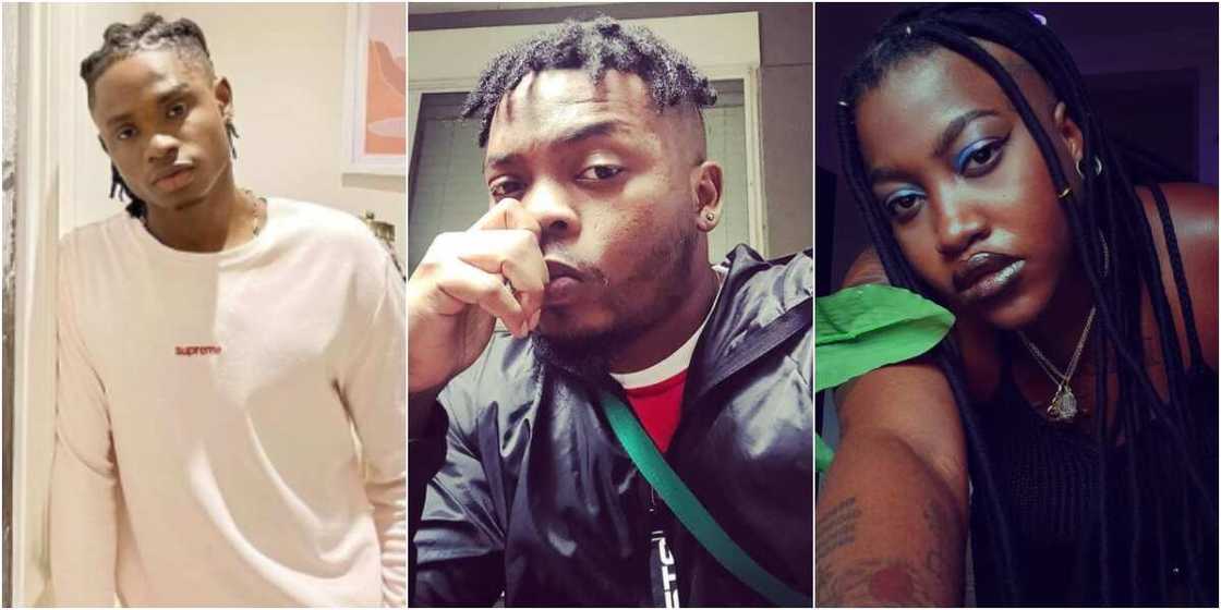 Lil Kesh, Temmie Ovwasa, YBNL signees. Lil Kesh, Temmie Ovwasa, YBNL signees.