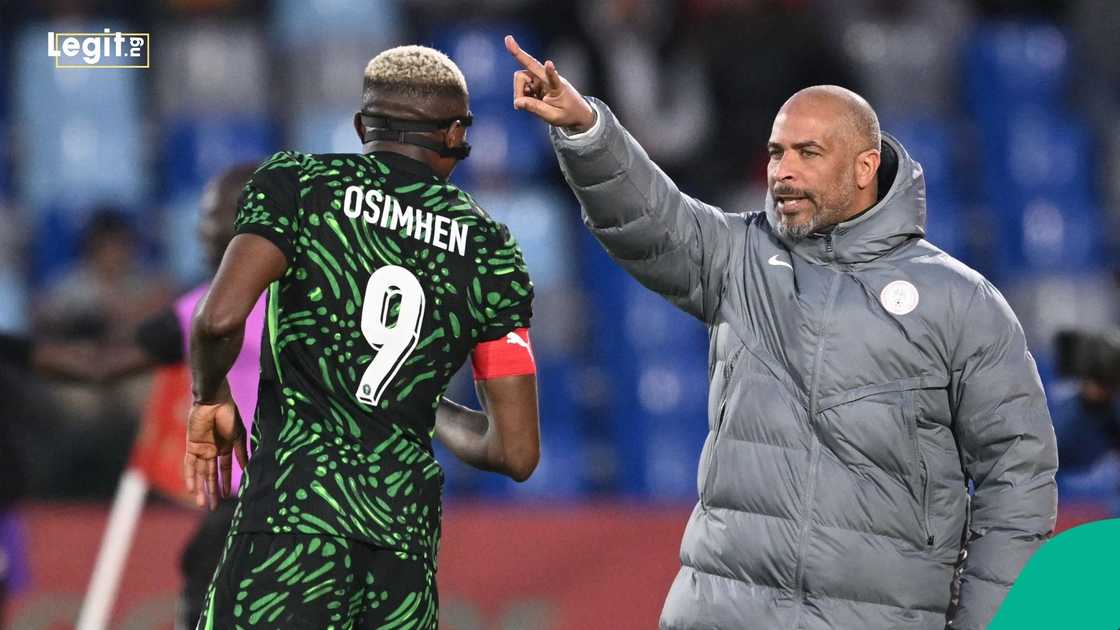 Eric Chelle, Victor Osimhen, AFCON 2025, Algeria, Nigeria, Marrakesh, Morocco. Eric Chelle, Victor Osimhen, AFCON 2025, Algeria, Nigeria, Marrakesh, Morocco.