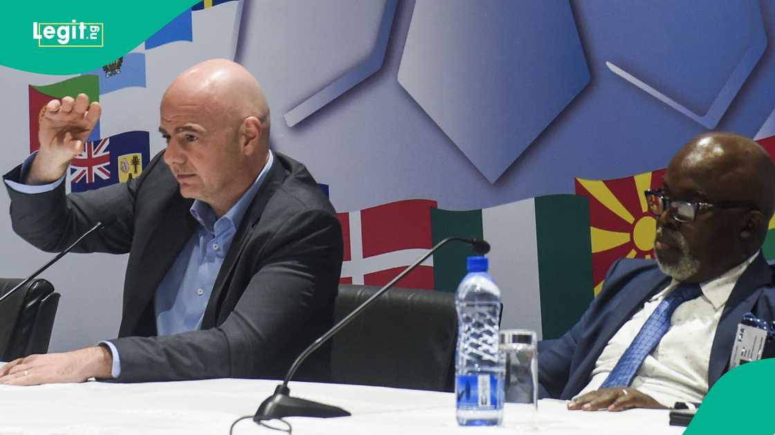 Amaju Pinnick, Gianni Infantino, Super Eagles, World Cup, SAFA, Bafana Bafana Amaju Pinnick, Gianni Infantino, Super Eagles, World Cup, SAFA, Bafana Bafana
