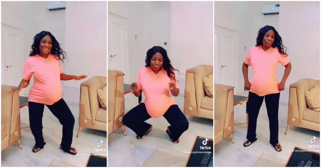 Mercy Johnson joins Buga challenge with baby bump Mercy Johnson joins Buga challenge with baby bump
