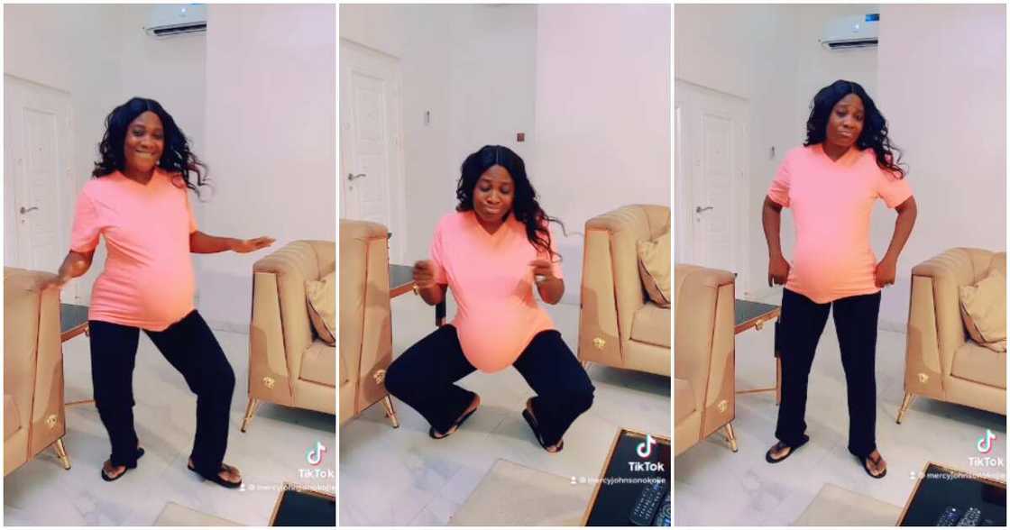 Mercy Johnson joins Buga challenge with baby bump