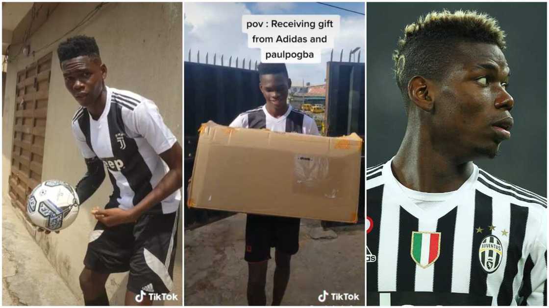 Paul Pogba and Adidas recongised Nigerian man/young footballer fulfills dream Paul Pogba and Adidas recongised Nigerian man/young footballer fulfills dream