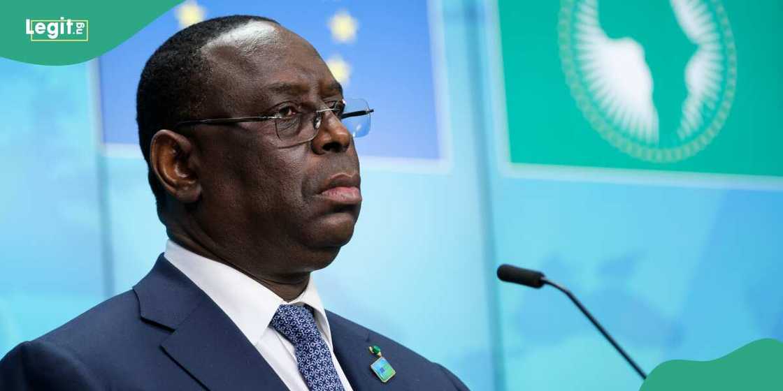 Macky Sall has received backlash for postponing the general election Macky Sall has received backlash for postponing the general election