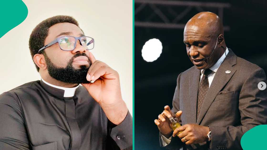 Father Chinaka issues a rebuke against Pastor David Ibiyeomie. Father Chinaka issues a rebuke against Pastor David Ibiyeomie.