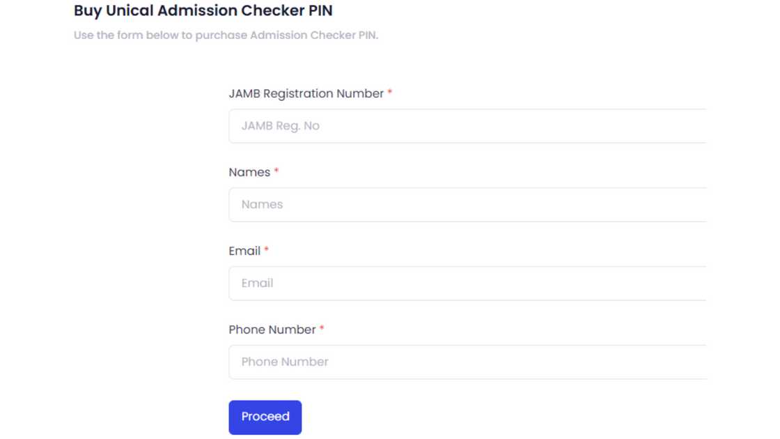 How to buy Unical admission checker PIN