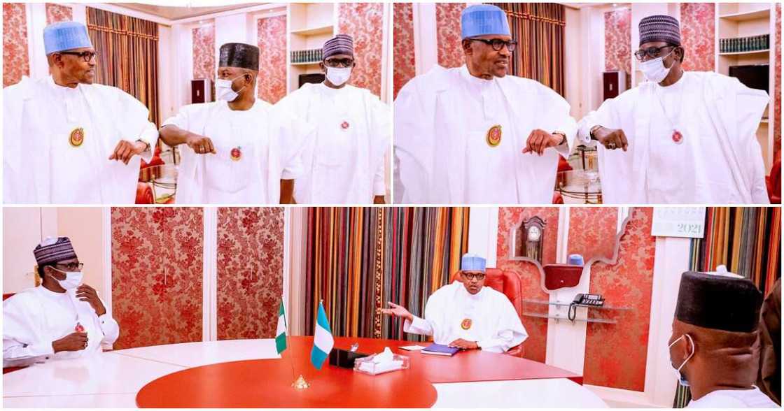 Buhari Meets APC Caretaker Chairman, Kogi Governor Buhari Meets APC Caretaker Chairman, Kogi Governor