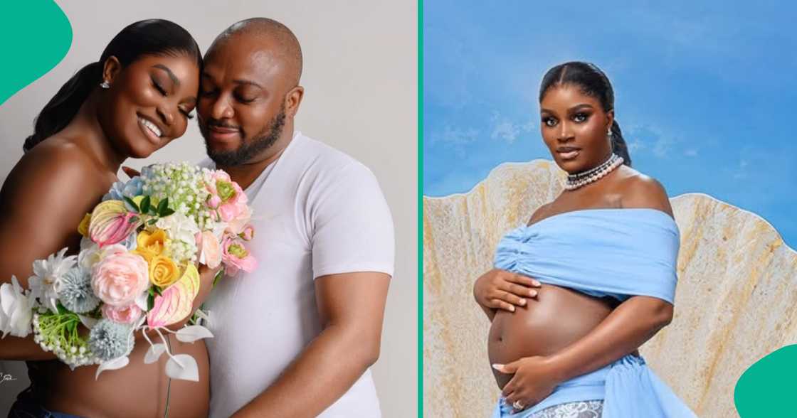 Chizzy Alichi shows her baby bump to colleagues in Nollywood. Chizzy Alichi shows her baby bump to colleagues in Nollywood.