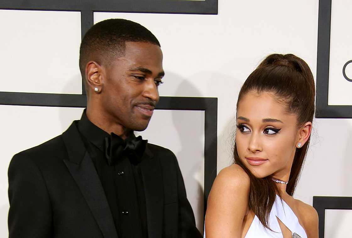 Big Sean and Ariana Grande at the STAPLES Centre Big Sean and Ariana Grande at the STAPLES Centre