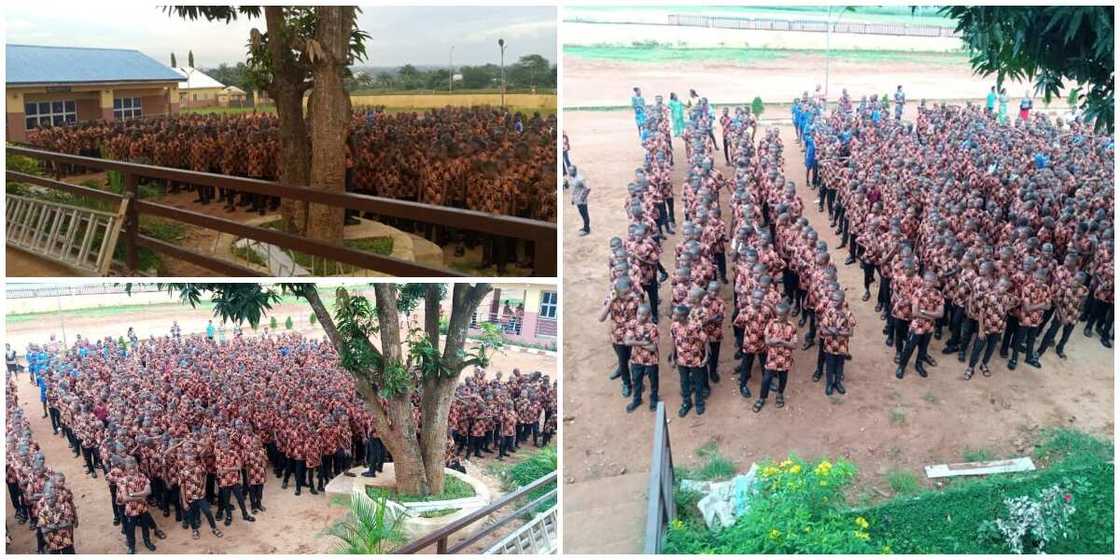 Nigerians react as Anambra secondary school students show up for first assembly in native Isi Agu wear Nigerians react as Anambra secondary school students show up for first assembly in native Isi Agu wear