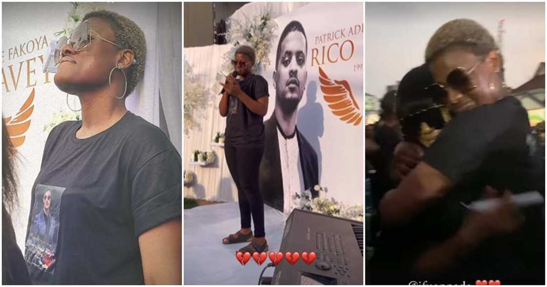 Photos of BBNaija star Alex Asogwa at Rico Swavey's burial Photos of BBNaija star Alex Asogwa at Rico Swavey's burial