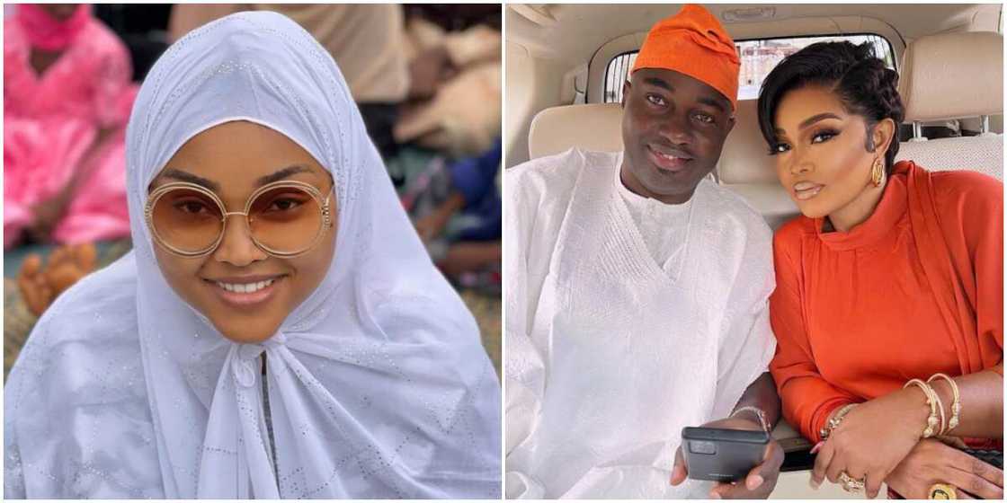 Mercy Aigbe, Mercy Aigbe and husband Kazim Adeoti Mercy Aigbe, Mercy Aigbe and husband Kazim Adeoti