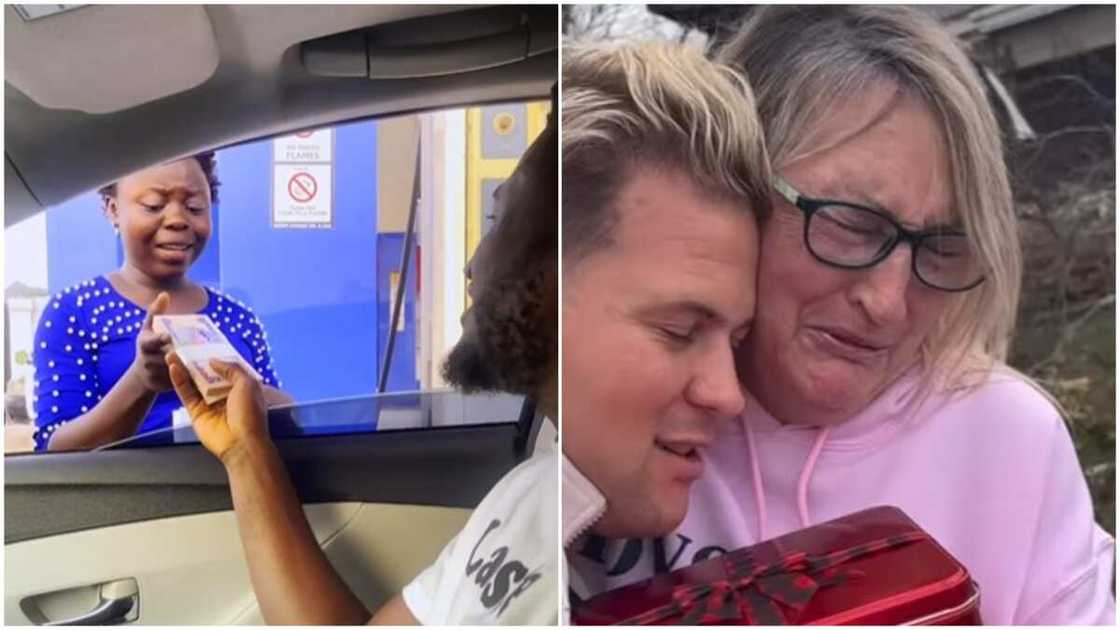 The fuel attendant was surprised. The fuel attendant was surprised.