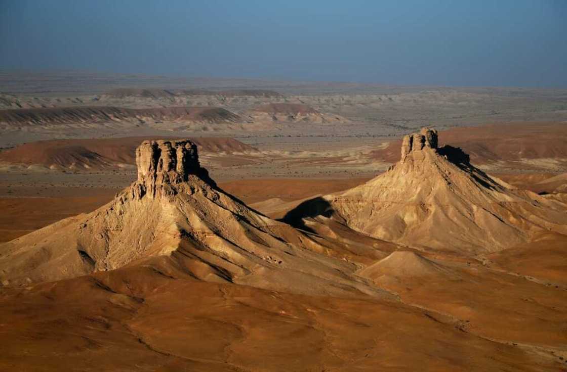 Aerial picture of the landscape between Wadi Al Dawasir and Haradh in Saudi Arabia Aerial picture of the landscape between Wadi Al Dawasir and Haradh in Saudi Arabia