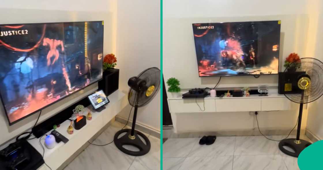 Nigerian gamer goes viral with unique home setup.