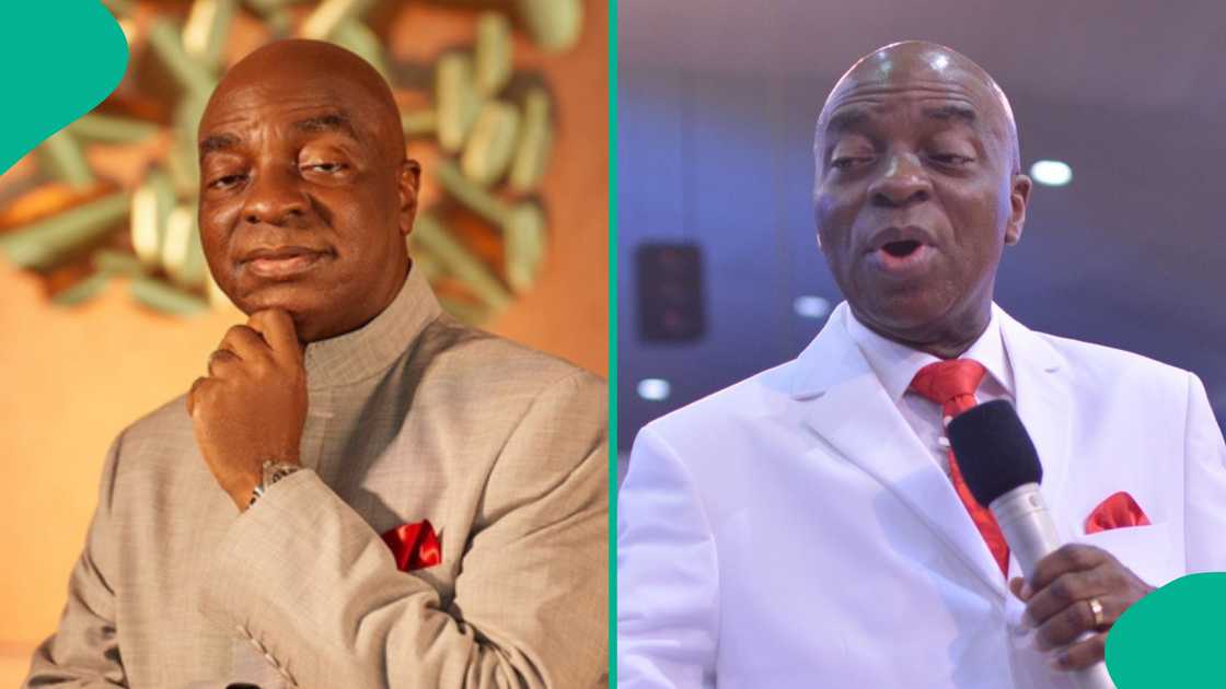 Businessman Stephen Akintayo spotted with Bishop David Oyedepo. Businessman Stephen Akintayo spotted with Bishop David Oyedepo.