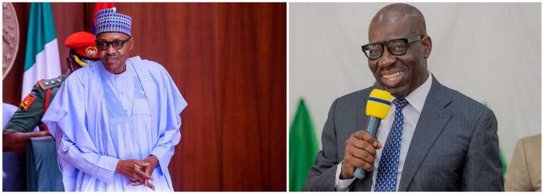 Bayan cin zaben Edo: Obaseki ya yiwa Buhari godiya na bunkasa fannin zabe a Najeriya Bayan cin zaben Edo: Obaseki ya yiwa Buhari godiya na bunkasa fannin zabe a Najeriya