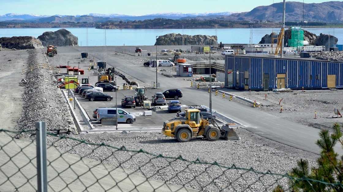The construction site for a terminal which will collect liquefied carbon dioxide CO2 in Oygarden near Bergen, Norway The construction site for a terminal which will collect liquefied carbon dioxide CO2 in Oygarden near Bergen, Norway