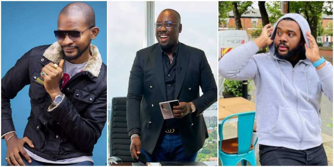 Uche Maduagwu, Obi Cubana and Williams Uchemba Uche Maduagwu, Obi Cubana and Williams Uchemba