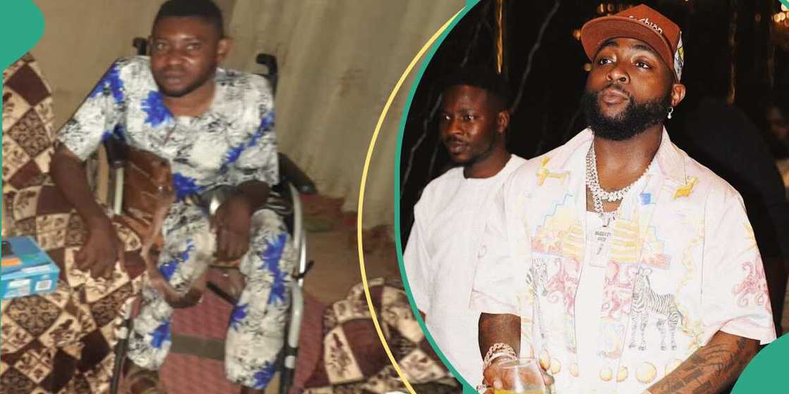 Man in wheelchair speaks after Davido sent him N1 million.