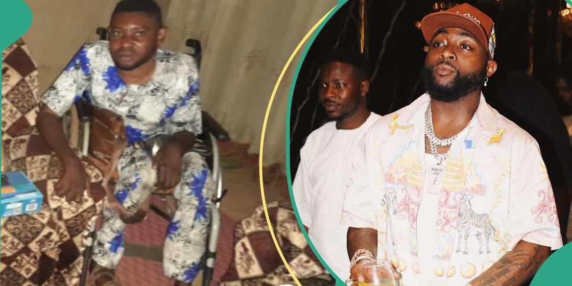 Man in wheelchair speaks after Davido sent him N1 million. Man in wheelchair speaks after Davido sent him N1 million.