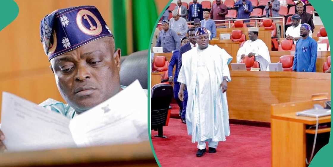 Lagos state's House of Assembly speaker during a legislative session