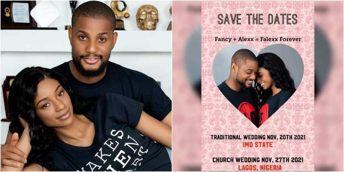 Actor Alex Ekubo and his fiancee