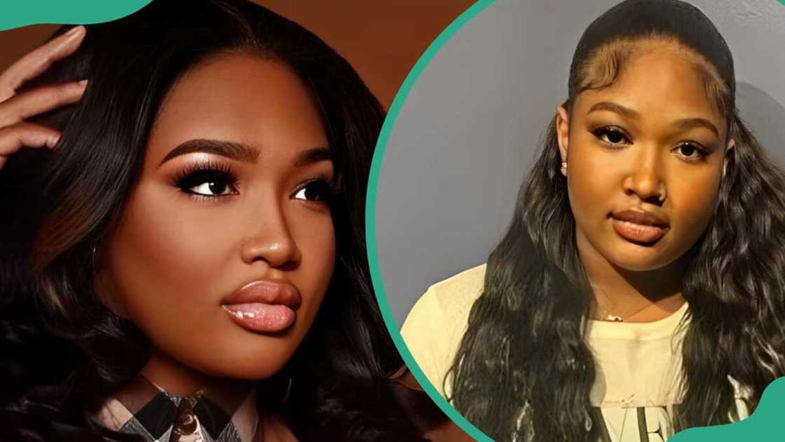 Emani Richardson in a checked top (L). Lil Scrappy's daughter in a cream top (R) Emani Richardson in a checked top (L). Lil Scrappy's daughter in a cream top (R)