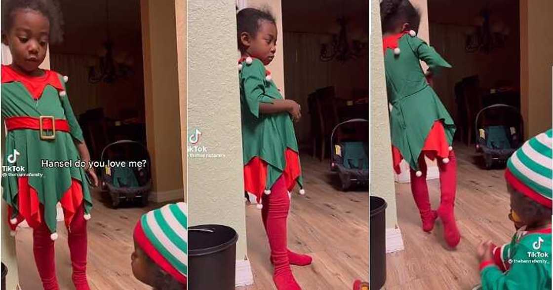 Little girl asks brother if he loves her Little girl asks brother if he loves her