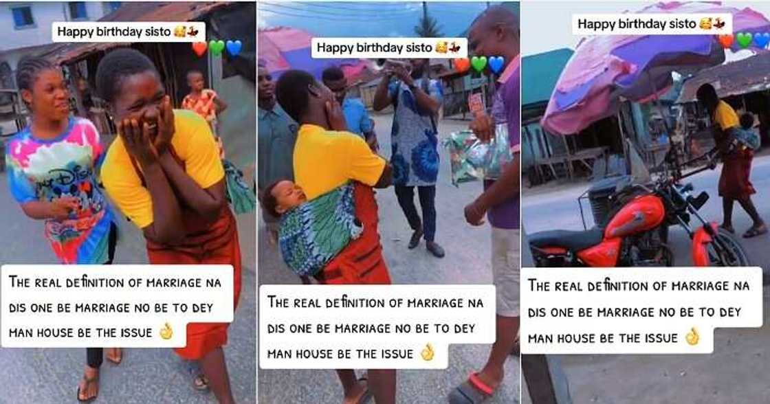 Food seller excited as husband surprises her on birthday