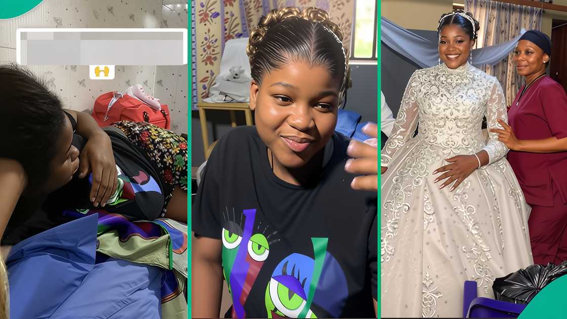 Bride Who Went Into Labour Night Before Wedding Shows Up at Ceremony, Video Triggers Reactions Bride Who Went Into Labour Night Before Wedding Shows Up at Ceremony, Video Triggers Reactions