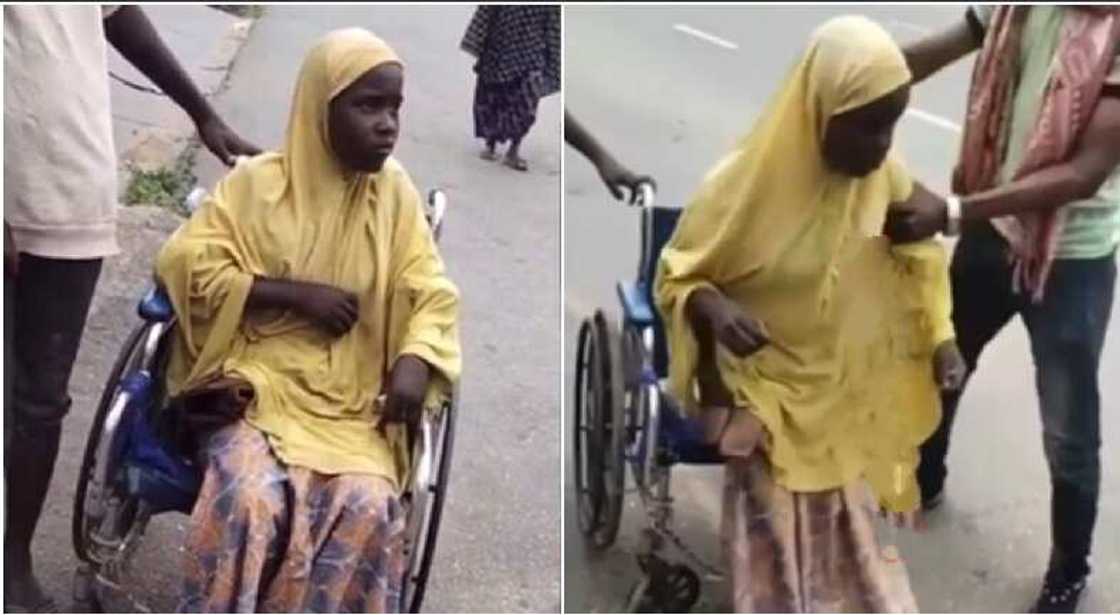 Fake beggar caught sitting on a wheelchair in Ikeja Lagos. Fake beggar caught sitting on a wheelchair in Ikeja Lagos.