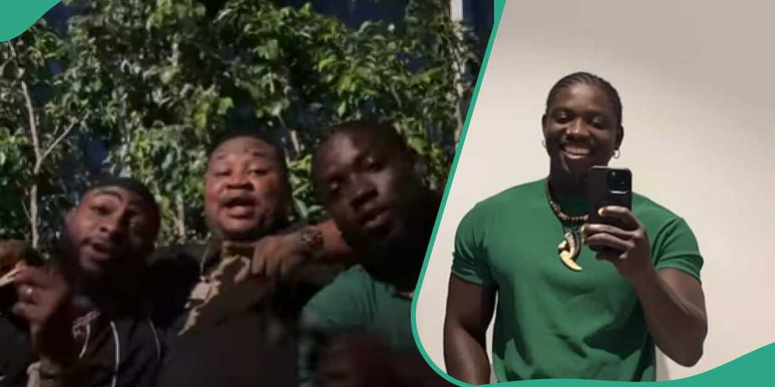 VeryDarkMan with Davido, Cubana Chiefpriest in Lagos. VeryDarkMan with Davido, Cubana Chiefpriest in Lagos.