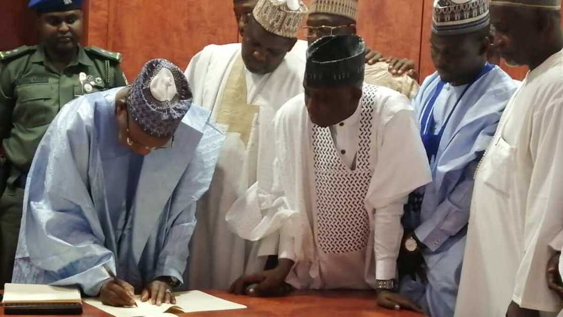 Masari signs Katsina child protection bill allowing underage marriage Masari signs Katsina child protection bill allowing underage marriage